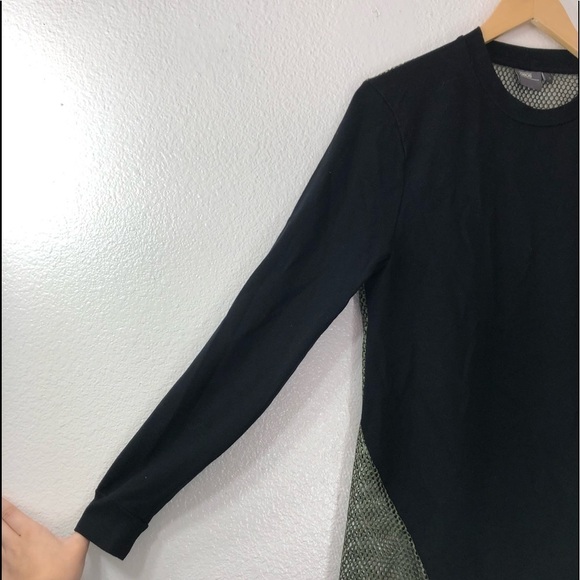 ASOS Black Long Sleeve Shirt With Green Netting - Picture 4 of 7